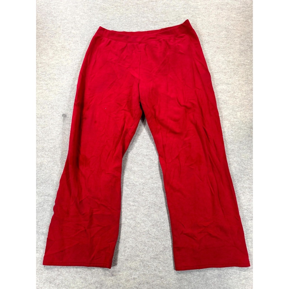 Hanes Originals SuperSoft Comfywear Lounge Pants Womens XLarge Red Relaxed Fit